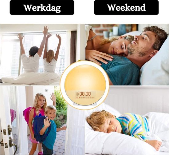 Réveil Lumineux avec Simulation de Lever du Soleil, Lampe de Chevet