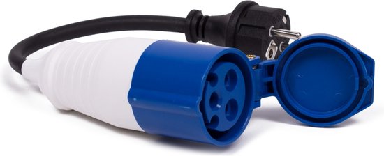 Benson Verloopkabel Schuko naar CEE - Spatwaterdicht - 395 mm - Neopreen - 230V van Benson — afbeelding 2