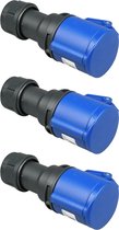 CEE Contrastekker - 3-polig - 16A 230V - Blauw - Per 3 stuks