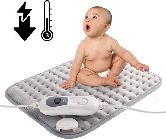 Mobiclinic - Elektrisch kussen - Elektrisch Warmtekussen - 40x30 cm - 3 warmtestanden - Automatische uitschakeling - Max. 38 graden