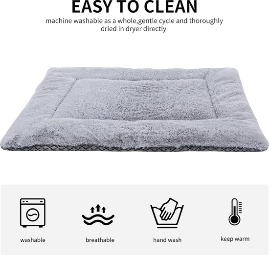 Wasbaar hondenbed, pluizige zachte hondenkrat, matras, kalmerende