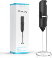 Montzys® Melkopschuimer met RVS Houder - Melkschuimer Elektrisch - Matcha Klopper - Electrisch - Handmatig - Melk Opschuimer