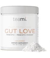 Teami Gut Love Unflavored - Vegan darmflora - Ondersteuning zonder smaak - Met pre- en probiotica - 210 gram