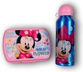 Disney Minnie Mouse Lunchset voor Kinderen | Roze Broodtrommel voor Meisjes Met 3 Vakjes en 500 ml Drinkfles | BPA Vrij, Ideaal voor School