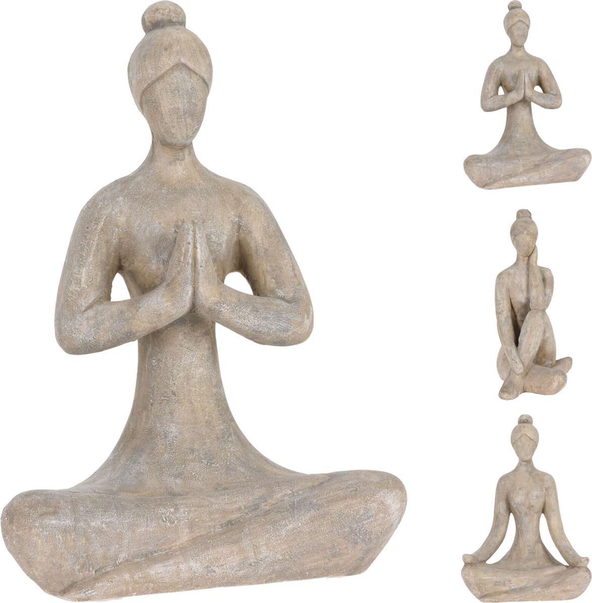 H&SCollections - beeld- yoga dame - 12,5 x 29.5 x 20 cm - woondecoratie beelden en figuren