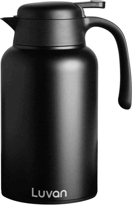 HI Thermoskan - 2L - dubbelwandig - RVS - mat - koffie / thee - vacuüm