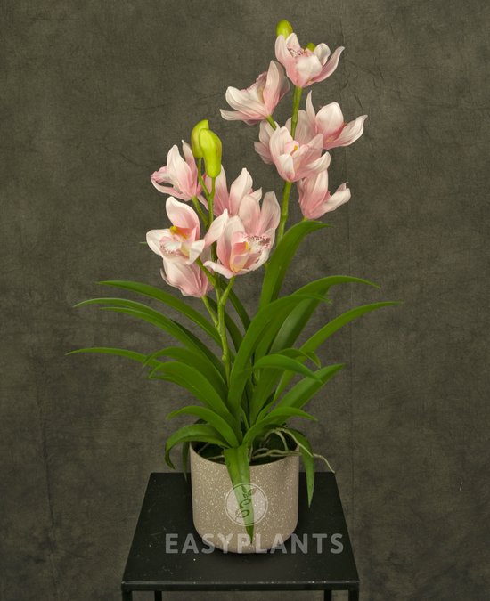 Greenmoods Kunstplanten - Kunstplant - Orchidee - Roze - 58 cm - In pot