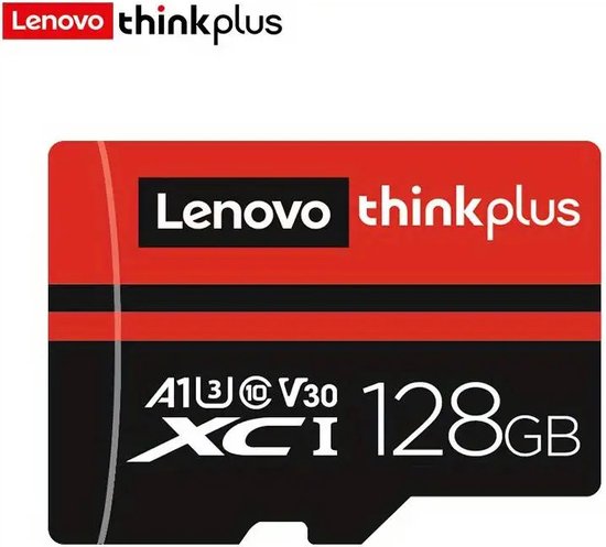Lenovo Thinkplus Mini Sd Kaart Klasse 10 Tf Flash Kaart 128GB Rood & Zwart Geheugenkaart voor oa. Samsung