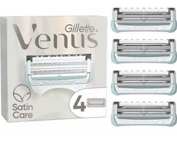 Gillette Venus Satin Care - 4 Scheermesjes - Voor Vrouwen - Voor Huid en Schaamhaar