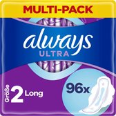 Always Ultra Long - Maat 2 - Maandverband Met Vleugels - 96 Stuks
