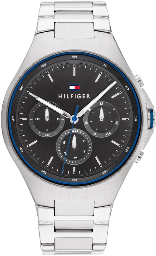 Tommy Hilfiger TH1792054 Heren Horloge JUSTIN Mineraalglas Staal Zilverkleurig. bol