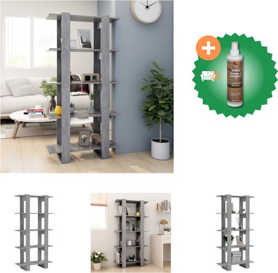 HOMCOM vrijstaande stelling boekenplank kantoorstelling met 3 niveaus opbergkast archiefkast keukenstelling spaanplaat eiken wit 60 x 40 x 170 cm
