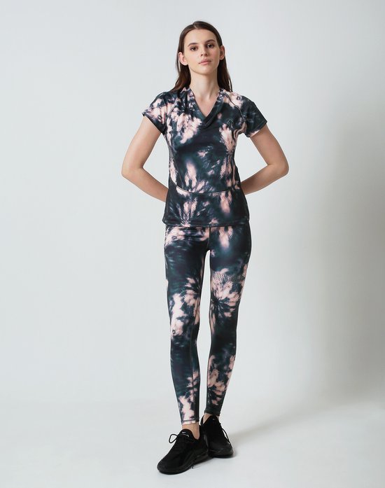 Foto: Active panther t shirt sandy tie dye army green coral