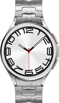 Stalen bandje - RVS - geschikt voor Samsung Galaxy Watch 6 / Watch 6 Classic / Watch 5 / Watch 5 Pro / Watch 4 / Watch 4 Classic - zilver