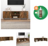 vidaXL Tv-meubel 150x30x50 cm bewerkt hout gerookt eikenkleurig - Kast - Inclusief Houtreiniger en verfrisser