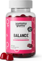 Yummygums Balance - Hormoon balans - suikervrije gummies - menstruatie - geen capsule, poeder of tablet - yummy gums - Bevat vitamines B6, B12, Teunisbloem, Salie en monnikspeper extract - 60 stuks