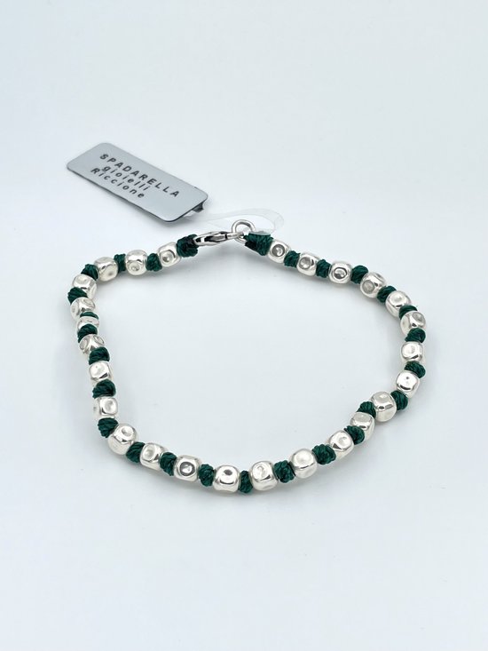 Spadarella Gioielli - SPBR03- armband - 925 zilver - 5mm - dark green 757 - 17 cm