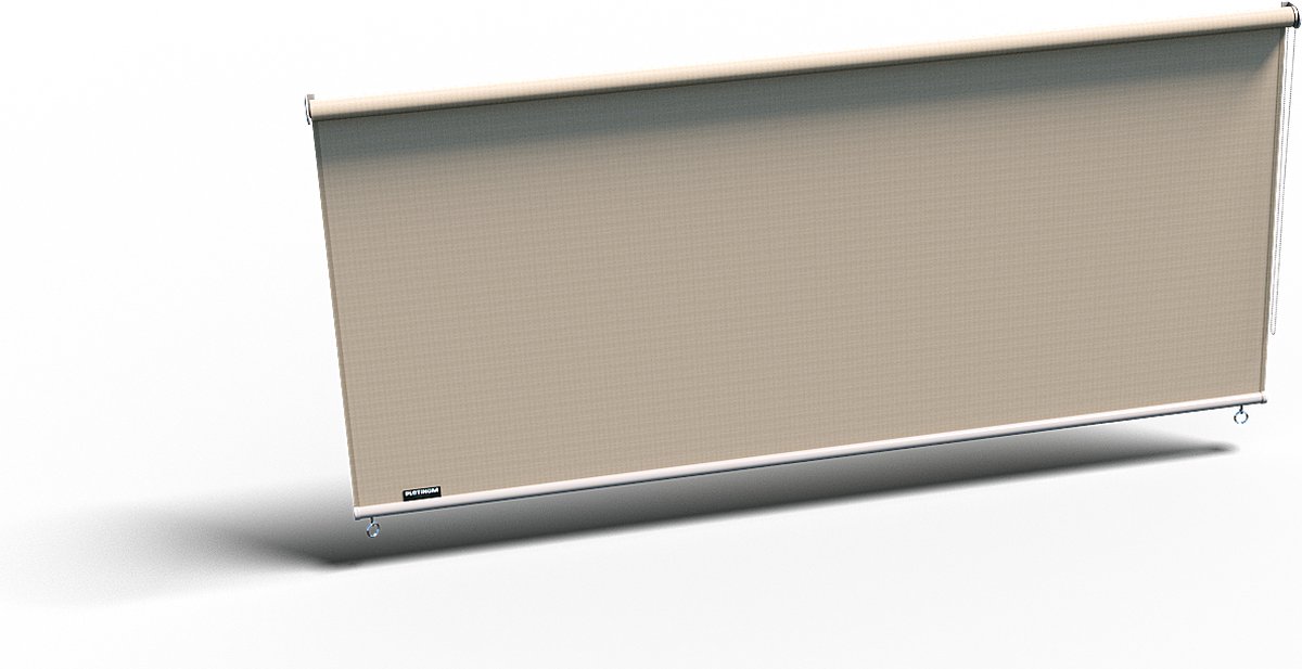 Platinum Sun & Shade - Rolgordijn voor buiten - B248xL240cm - Gebroken Wit - 5 jaar garantie - 95% UV protectie – Sterk geweven 285 g/m² - Hoge kleurechtheid