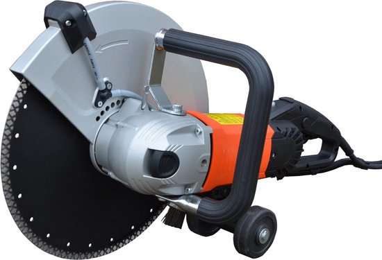 Elektrische betonzaag, 230 mm, zware cirkelzaag 2000 W, zaagdiepte 89 mm, nat/droog