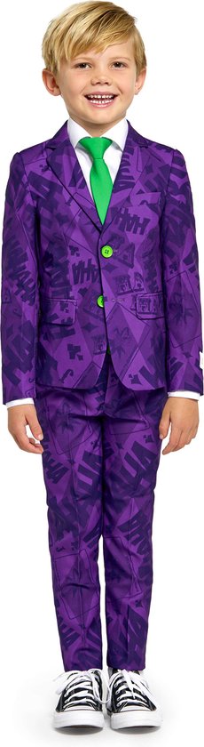 OppoSuits Kids The Joker™ - Costume Garçons - Costume Joker Halloween Et Carnaval - Violet - Taille: EU 92/98 - 2 Ans