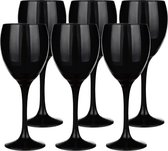 Verres à vin Glasmark - 12x - Collection Noir - 300 ml - verre