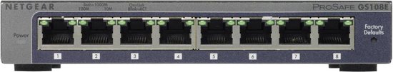 NETGEAR ProSAFE GS108E - Netwerk Switch - Smart Managed - 8 Poorten - Netgear
