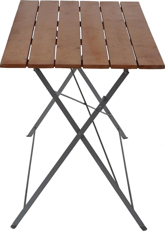 Cosmo Casa Biertuin tafel in Berlijn - Inklapbare tuintafel - Gebeitst acaciahout 120x60x75cm - Natuur