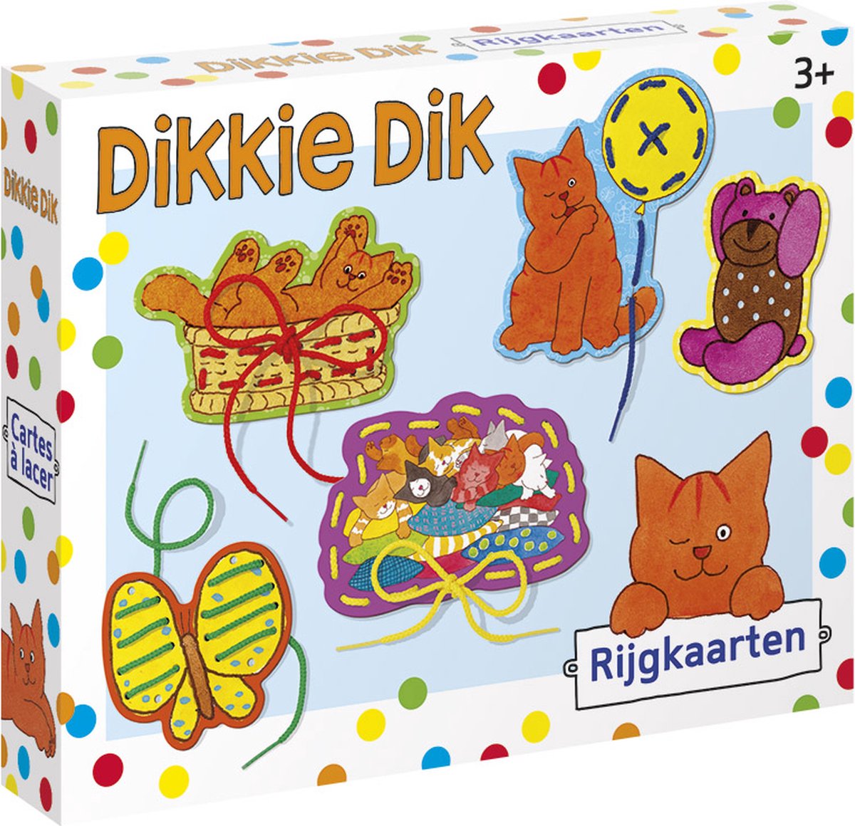 Dikkie Dik rijgkaarten - educatief speelgoed - peuter kleuter - vanaf 3 jaar - Bambolino Toys — afbeelding 2