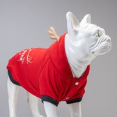 Lindo Dogs - Hondenjas - Hondenkleding - Honden sweatshirt - North Deer - Rood - Maat 2