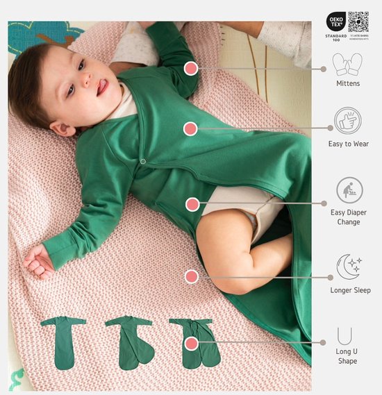 Zingy Wear - Magic PJ - Foliage Green - 60 cm - Baby Pajama - Baby Pyjama - Baby Kleding - Babykleding - Baby Cloths