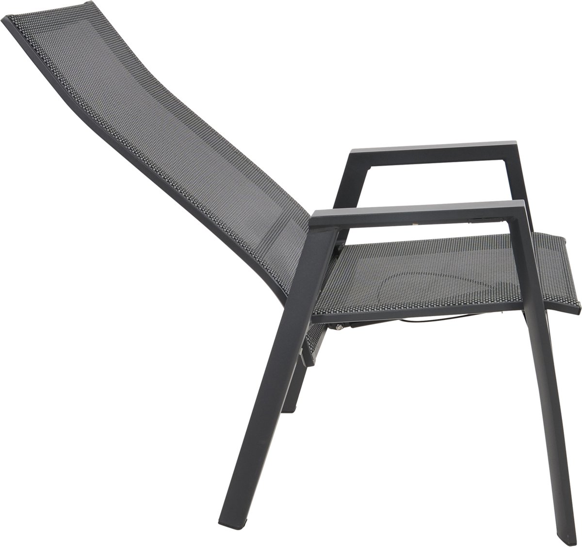Lesli Living Chaise de jardin réglable Amir - Noir