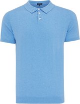 TRESANTI | TREVOR I Basic gebreide polo katoen cashmere | Sky Blauw | Size L