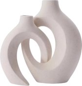 Keramische Dubbele Vaas In Elkaar Verstrengeld - Ornamenten - Decoratief - Design