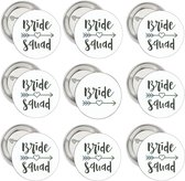 Ensemble de boutons 9 pièces Bride and Bride Squad Tribal - mariée - future mariée - enterrement de vie de garçon - équipe de mariées - tribu - bouton