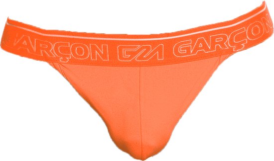 Garçon Neon Orange Jockstrap - MAAT M - Heren Ondergoed - Jockstrap voor Man - Mannen Jock