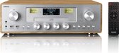 LENCO DAR-281WDSI - DAB+/FM-radio met cd-speler, USB, Bluetooth® - draadloos oplaadpunt - Hout/Zilver