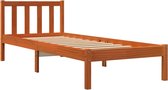 vidaXL - Bedframe - massief - grenenhout - wasbruin - 75x190 - cm