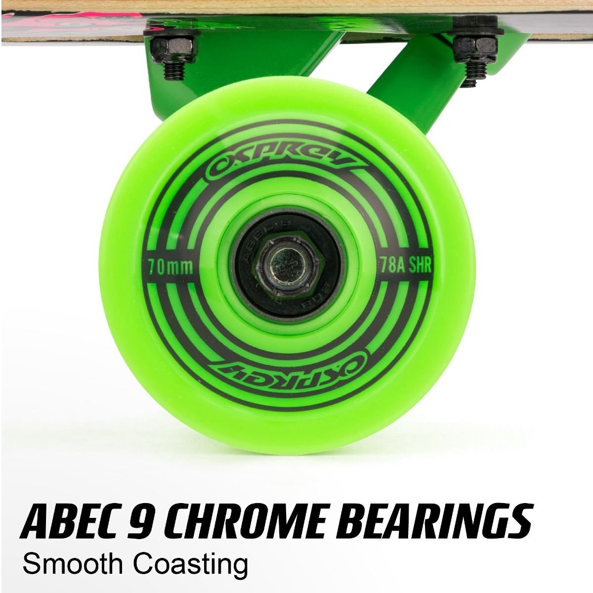 Osprey Character 39" Twin Tip Longboard - Drop-Through Trucks - ABEC 9 — afbeelding 6