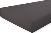 Bol.com Walra Hoeslaken Crispy Cotton - 90x220 - 100% Katoen - Antraciet aanbieding