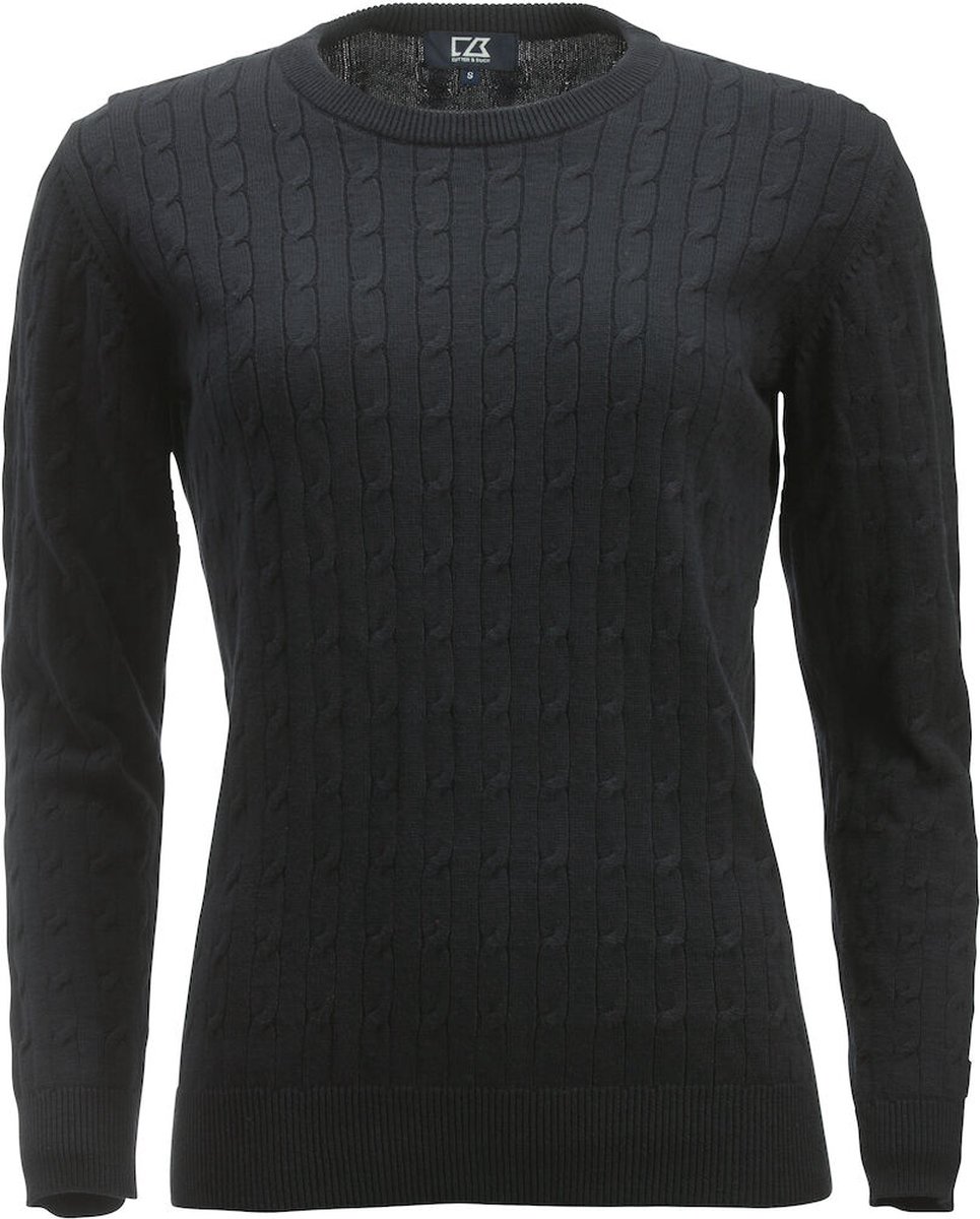 Cutter & Buck Blakely Knitted Sweater Dames 355403 - Zwart - XXL