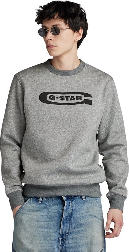 G-star Old School Logo Sweatshirt Grijs M Man