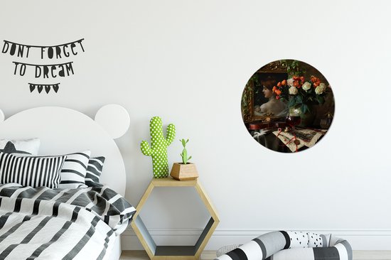 WallCircle - Cercle mural ⌀ 30 - Nature morte - Tableau - Fleurs - Tableaux ronds salon - Plaque murale ronde - Décoration murale cercle - Décoration chambre intérieure - Décoration murale murale cercle mural - Accessoires de maison