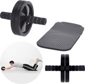 Cheqo® Ab Wheel - Trainingswiel - Buispierwiel - AB Roller - Buikspier Trainer - Met Yogamat - Fitnessmat - Buikspier Trainen