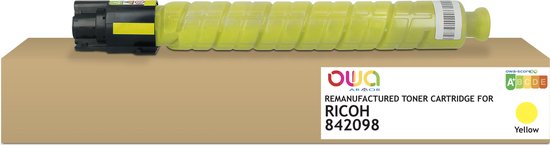 OWA Toner RICOH 842098 - Refurbished Ricoh toner met chip - Geel - Hoge Capaciteit 6.000 Pagina's