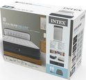 Doos van Intex Dura-Beam Deluxe luchtbed met hoofdbord, 203x152x46cm.