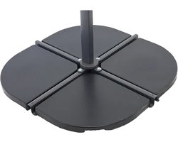 Nest outdoor Jeppe tegels zwart voor parasolvoet - set van 4