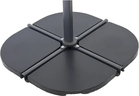 Nest outdoor Jeppe tegels zwart voor parasolvoet - set van 4