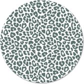 Label2X - Muurcirkel leopard green - Ø 80 cm - Forex - Multicolor - Wandcirkel - Rond Schilderij - Muurdecoratie Cirkel - Wandecoratie rond - Decoratie voor woonkamer of slaapkamer