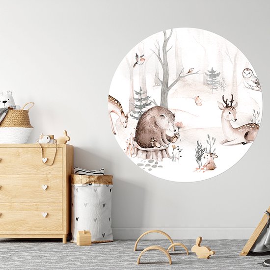 Cercle mural kids forest friends Ø 120 cm / Forex