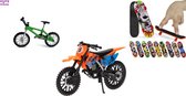 Happy Trendz® Vinger Skateboard Speelgoed - Fingerboard Skate Set - Mini BMX - Fiets - Finger Bike Mini Dirtbike - Finger BMX - Fingertoys speelgoed